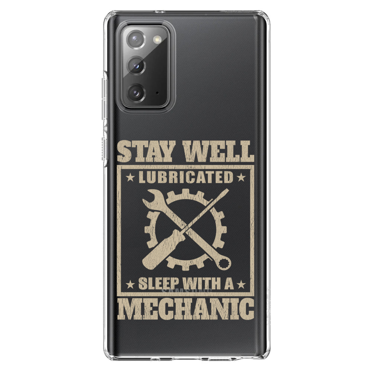 Stay Well Lubricated Sleep With a Mechanic Clear Shockproof iPhone Case, view 8