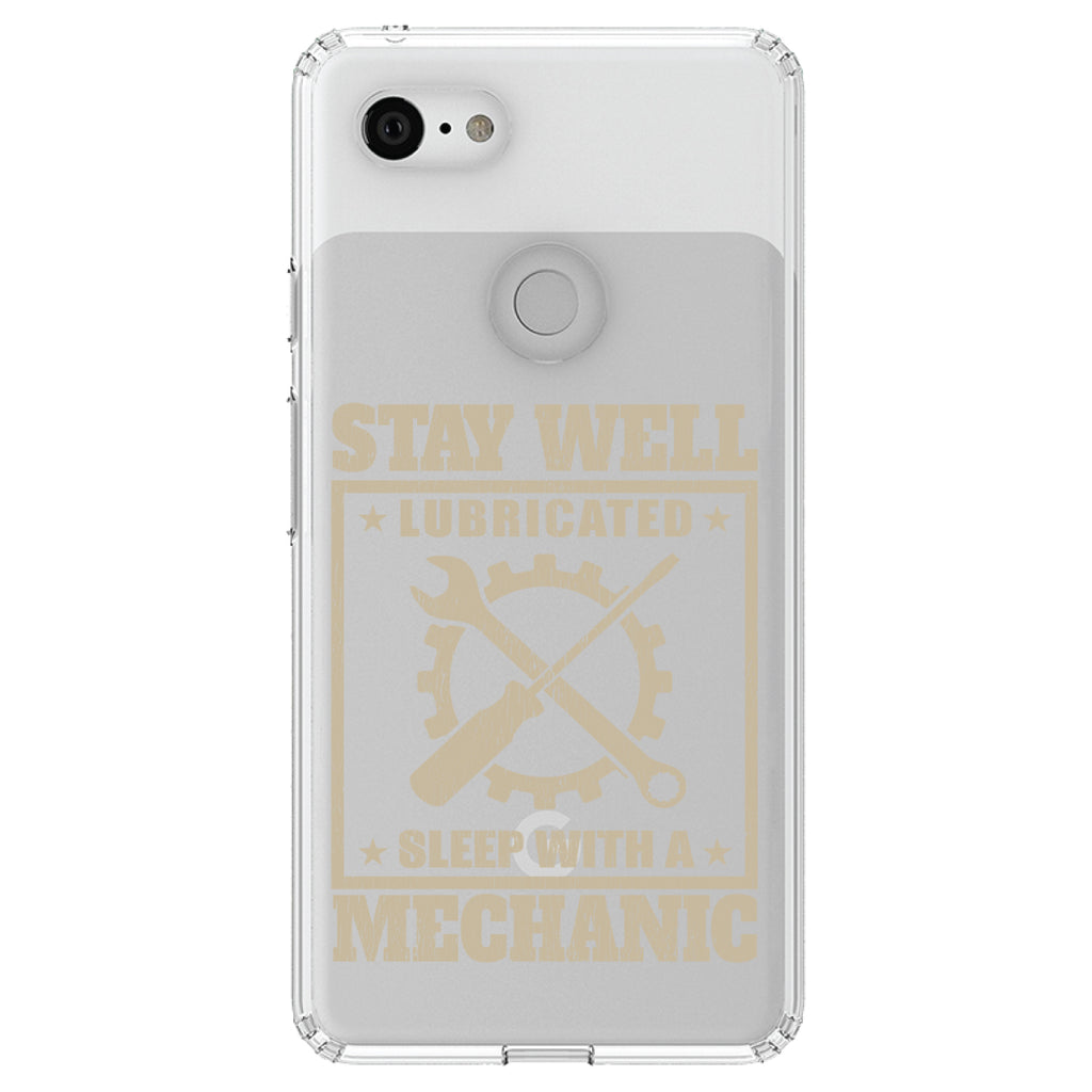 Stay Well Lubricated Sleep With a Mechanic Clear Shockproof iPhone Case, view 21