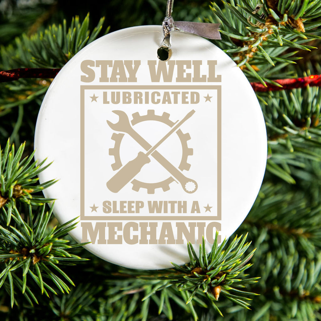 Stay Well Lubricated Sleep With a Mechanic Ceramic Ornament, view 2
