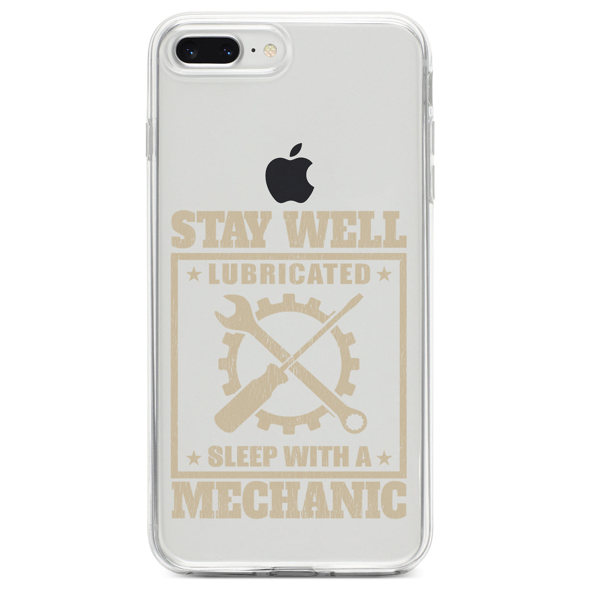 Stay Well Lubricated Sleep With a Mechanic Clear Shockproof iPhone Case, view 6