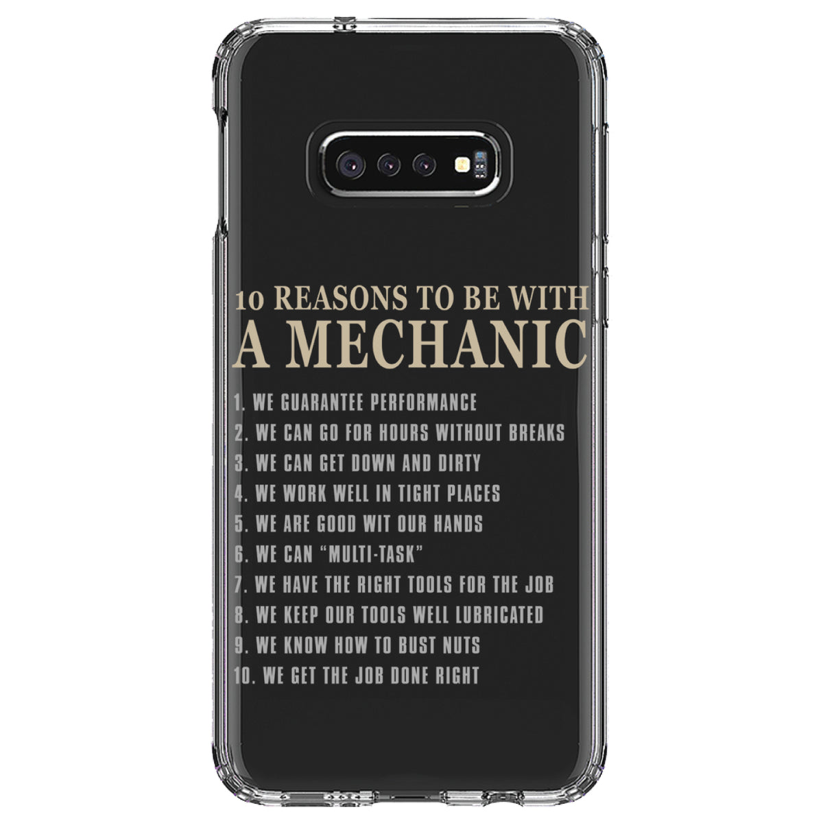 10 Reasons to Be With a Mechanic Clear Shockproof iPhone Case, view 18