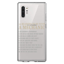 DistinctInk® Clear Shockproof Hybrid Case for Apple iPhone / Samsung Galaxy / Google Pixel - 10 Reasons to Be With a Mechanic