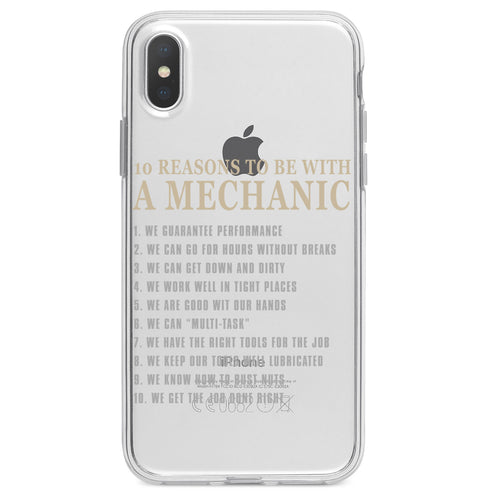 10 Reasons to Be With a Mechanic Clear Shockproof iPhone Case, view 2