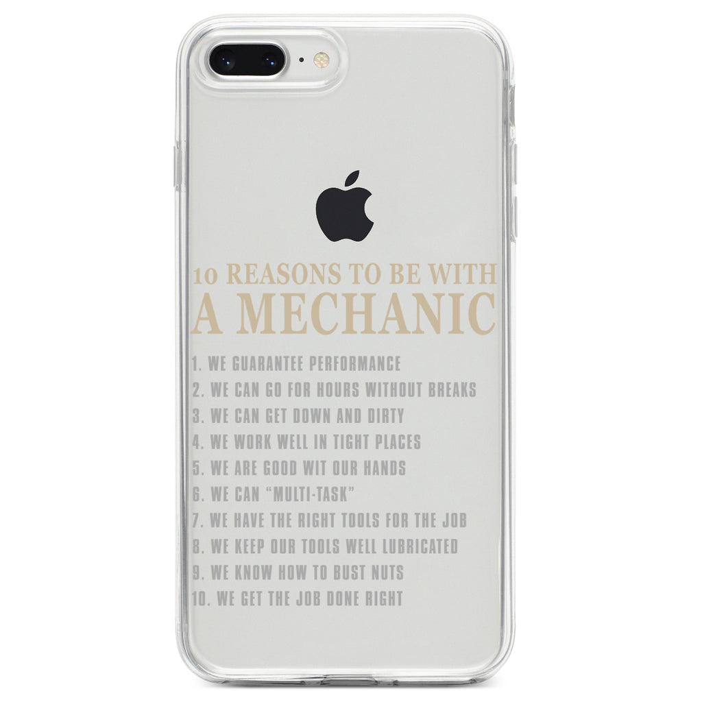10 Reasons to Be With a Mechanic Clear Shockproof iPhone Case, view 6
