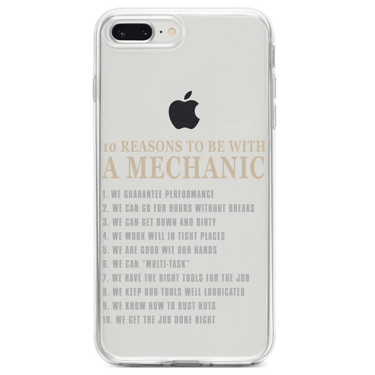 10 Reasons to Be With a Mechanic Clear Shockproof iPhone Case, view 6