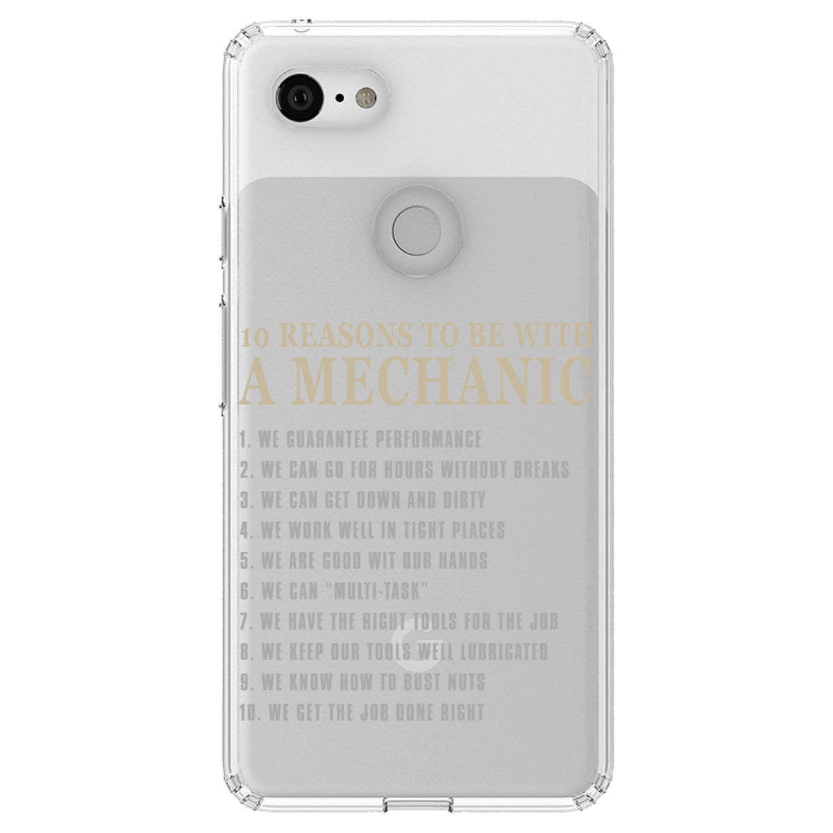 10 Reasons to Be With a Mechanic Clear Shockproof iPhone Case, view 21