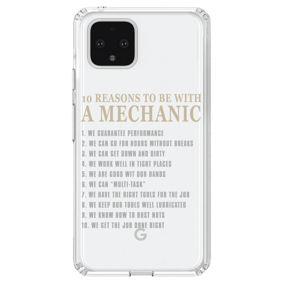 10 Reasons to Be With a Mechanic Clear Shockproof iPhone Case, view 23