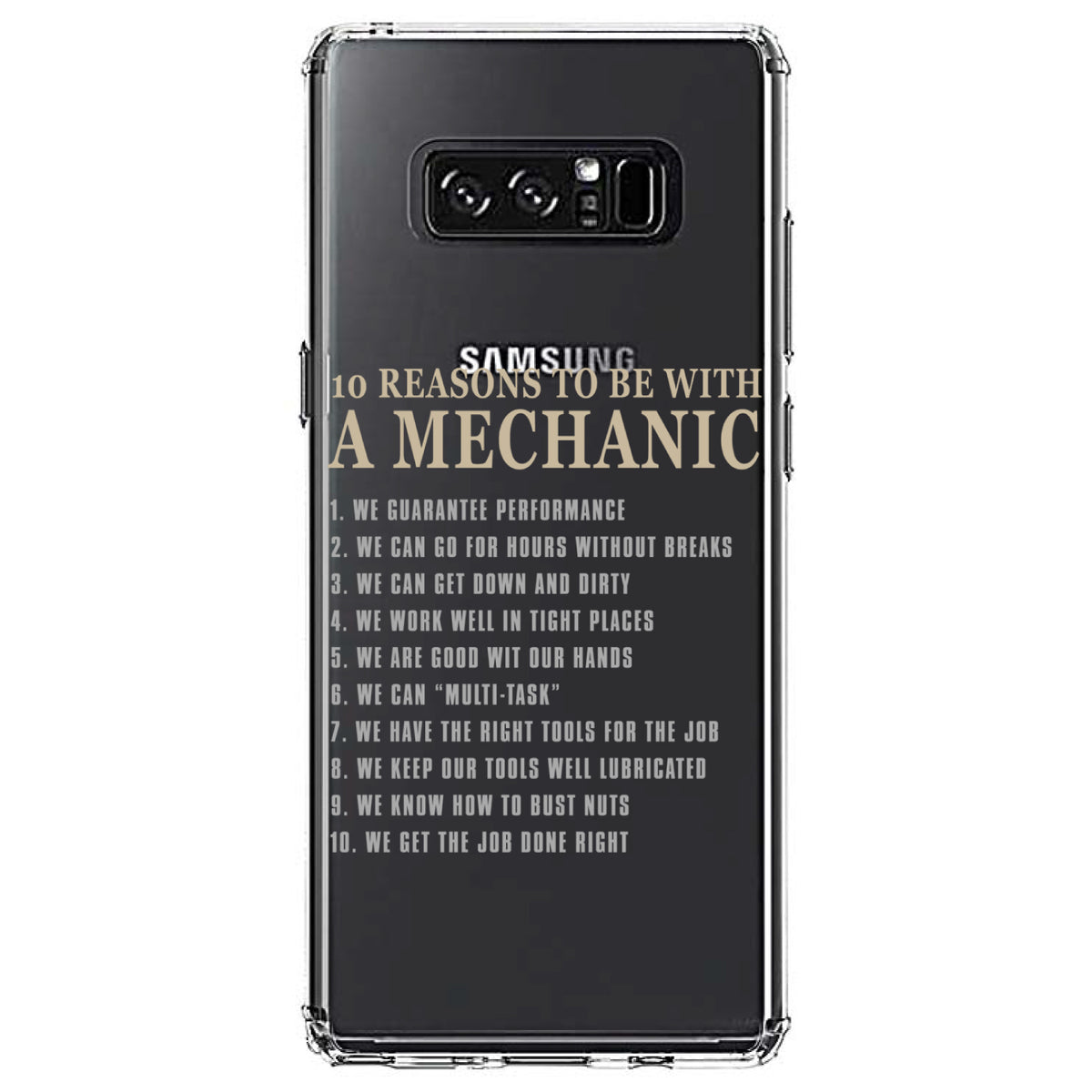 10 Reasons to Be With a Mechanic Clear Shockproof iPhone Case, view 12