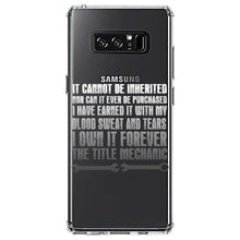 DistinctInk® Clear Shockproof Hybrid Case for Apple iPhone / Samsung Galaxy / Google Pixel - Mechanic Can't Be Inherited Purchased