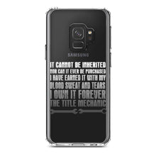 DistinctInk® Clear Shockproof Hybrid Case for Apple iPhone / Samsung Galaxy / Google Pixel - Mechanic Can't Be Inherited Purchased