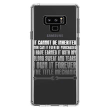 DistinctInk® Clear Shockproof Hybrid Case for Apple iPhone / Samsung Galaxy / Google Pixel - Mechanic Can't Be Inherited Purchased