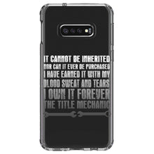 DistinctInk® Clear Shockproof Hybrid Case for Apple iPhone / Samsung Galaxy / Google Pixel - Mechanic Can't Be Inherited Purchased