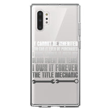DistinctInk® Clear Shockproof Hybrid Case for Apple iPhone / Samsung Galaxy / Google Pixel - Mechanic Can't Be Inherited Purchased