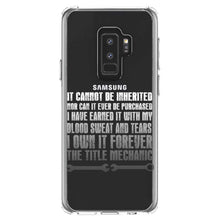 DistinctInk® Clear Shockproof Hybrid Case for Apple iPhone / Samsung Galaxy / Google Pixel - Mechanic Can't Be Inherited Purchased