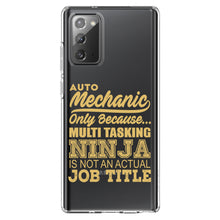 DistinctInk® Clear Shockproof Hybrid Case for Apple iPhone / Samsung Galaxy / Google Pixel - Auto Mechanic Multi Tasking Ninja