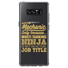 DistinctInk® Clear Shockproof Hybrid Case for Apple iPhone / Samsung Galaxy / Google Pixel - Auto Mechanic Multi Tasking Ninja