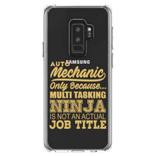 DistinctInk® Clear Shockproof Hybrid Case for Apple iPhone / Samsung Galaxy / Google Pixel - Auto Mechanic Multi Tasking Ninja