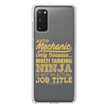 DistinctInk® Clear Shockproof Hybrid Case for Apple iPhone / Samsung Galaxy / Google Pixel - Auto Mechanic Multi Tasking Ninja
