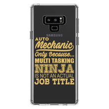 DistinctInk® Clear Shockproof Hybrid Case for Apple iPhone / Samsung Galaxy / Google Pixel - Auto Mechanic Multi Tasking Ninja