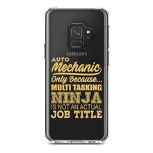 DistinctInk® Clear Shockproof Hybrid Case for Apple iPhone / Samsung Galaxy / Google Pixel - Auto Mechanic Multi Tasking Ninja
