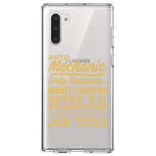 DistinctInk® Clear Shockproof Hybrid Case for Apple iPhone / Samsung Galaxy / Google Pixel - Auto Mechanic Multi Tasking Ninja