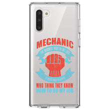 DistinctInk® Clear Shockproof Hybrid Case for Apple iPhone / Samsung Galaxy / Google Pixel - Mechanic Being Nice to Idiots