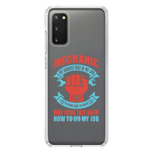 DistinctInk® Clear Shockproof Hybrid Case for Apple iPhone / Samsung Galaxy / Google Pixel - Mechanic Being Nice to Idiots