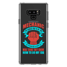 DistinctInk® Clear Shockproof Hybrid Case for Apple iPhone / Samsung Galaxy / Google Pixel - Mechanic Being Nice to Idiots