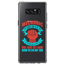 DistinctInk® Clear Shockproof Hybrid Case for Apple iPhone / Samsung Galaxy / Google Pixel - Mechanic Being Nice to Idiots
