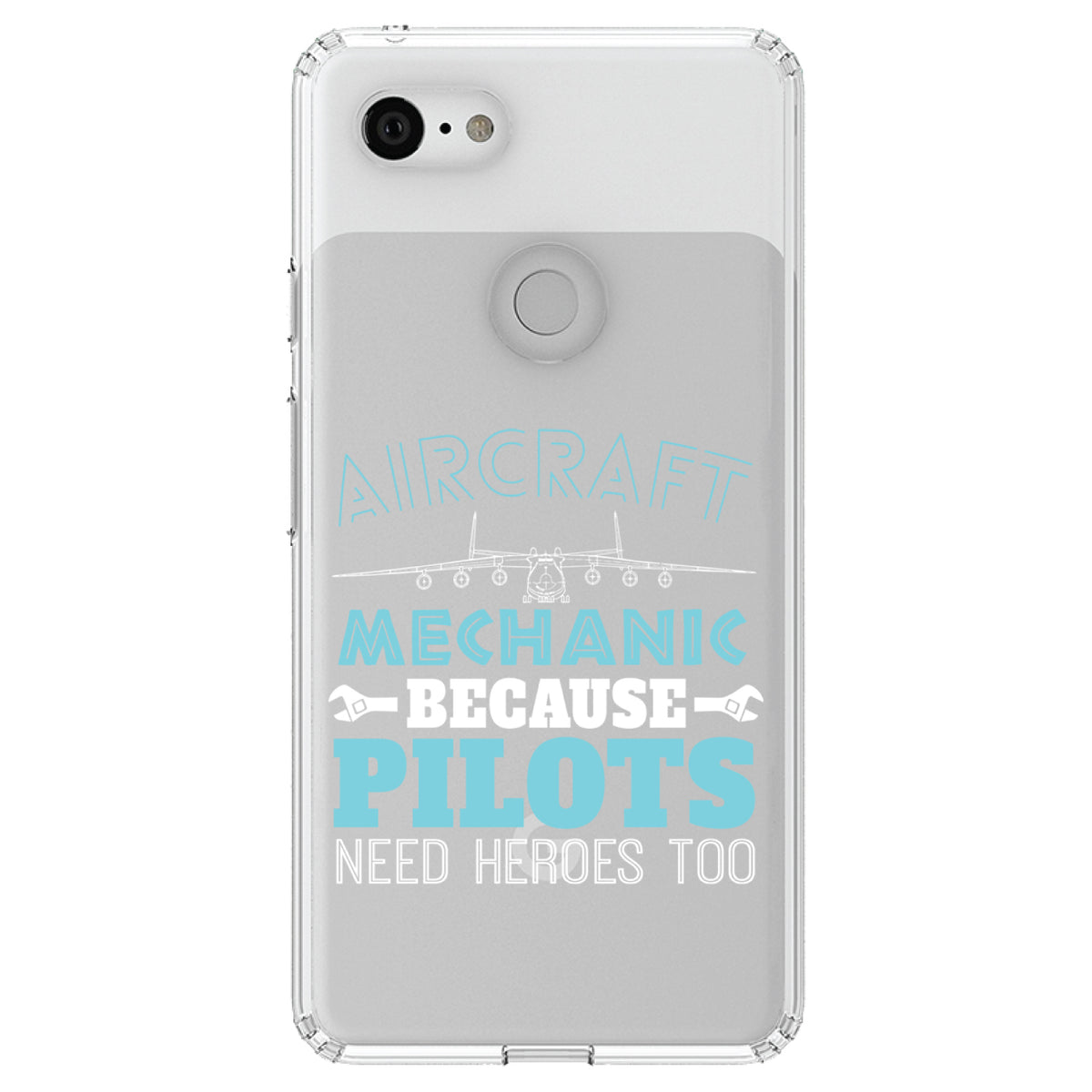 Aircraft Mechanic Pilots Need Heroes Too Clear Shockproof iPhone Case, view 22