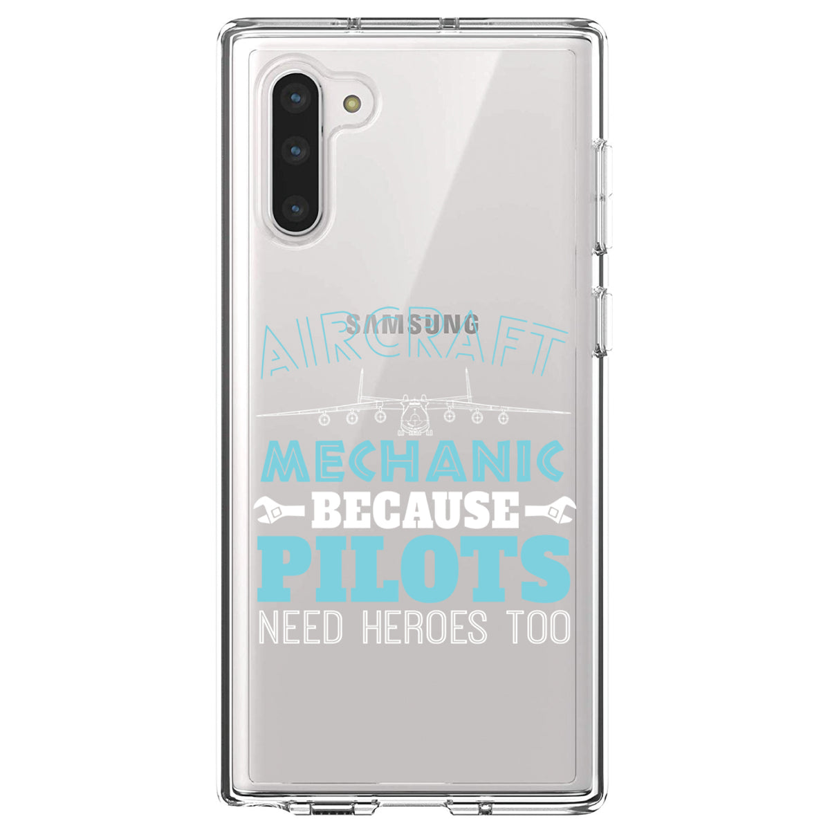 Aircraft Mechanic Pilots Need Heroes Too Clear Shockproof iPhone Case, view 9
