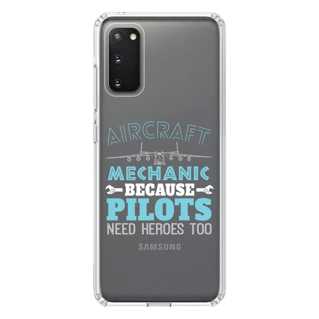 Aircraft Mechanic Pilots Need Heroes Too Clear Shockproof iPhone Case, view 14