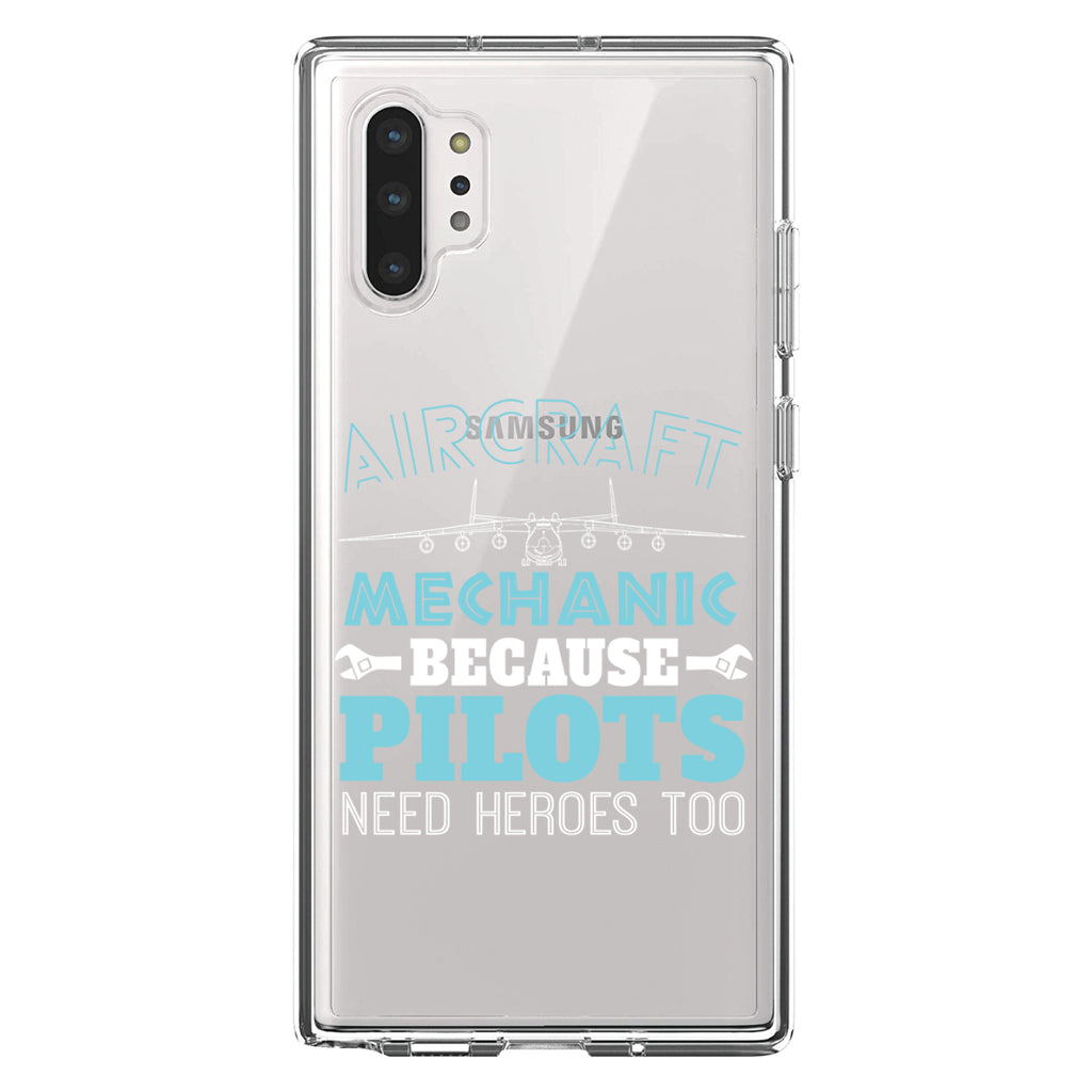 Aircraft Mechanic Pilots Need Heroes Too Clear Shockproof iPhone Case, view 10
