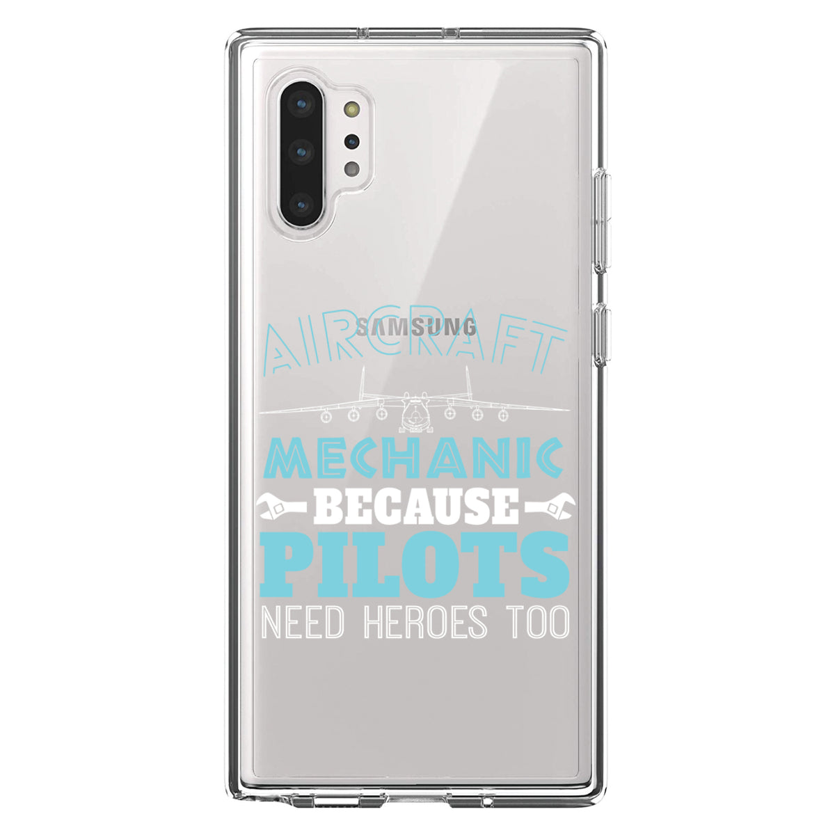 Aircraft Mechanic Pilots Need Heroes Too Clear Shockproof iPhone Case, view 10