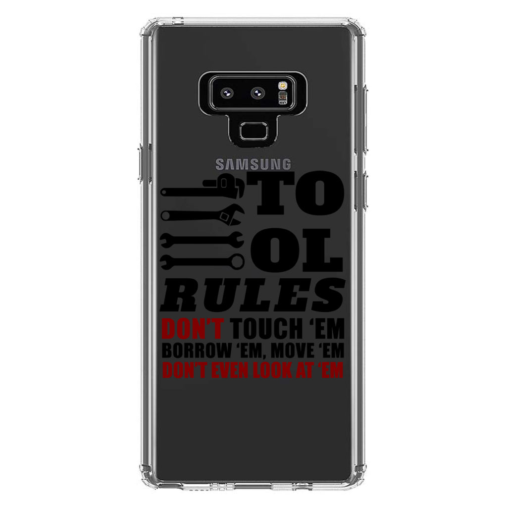 Tool Rules Don't Touch Borrow Move Look Clear Shockproof iPhone Case, view 11