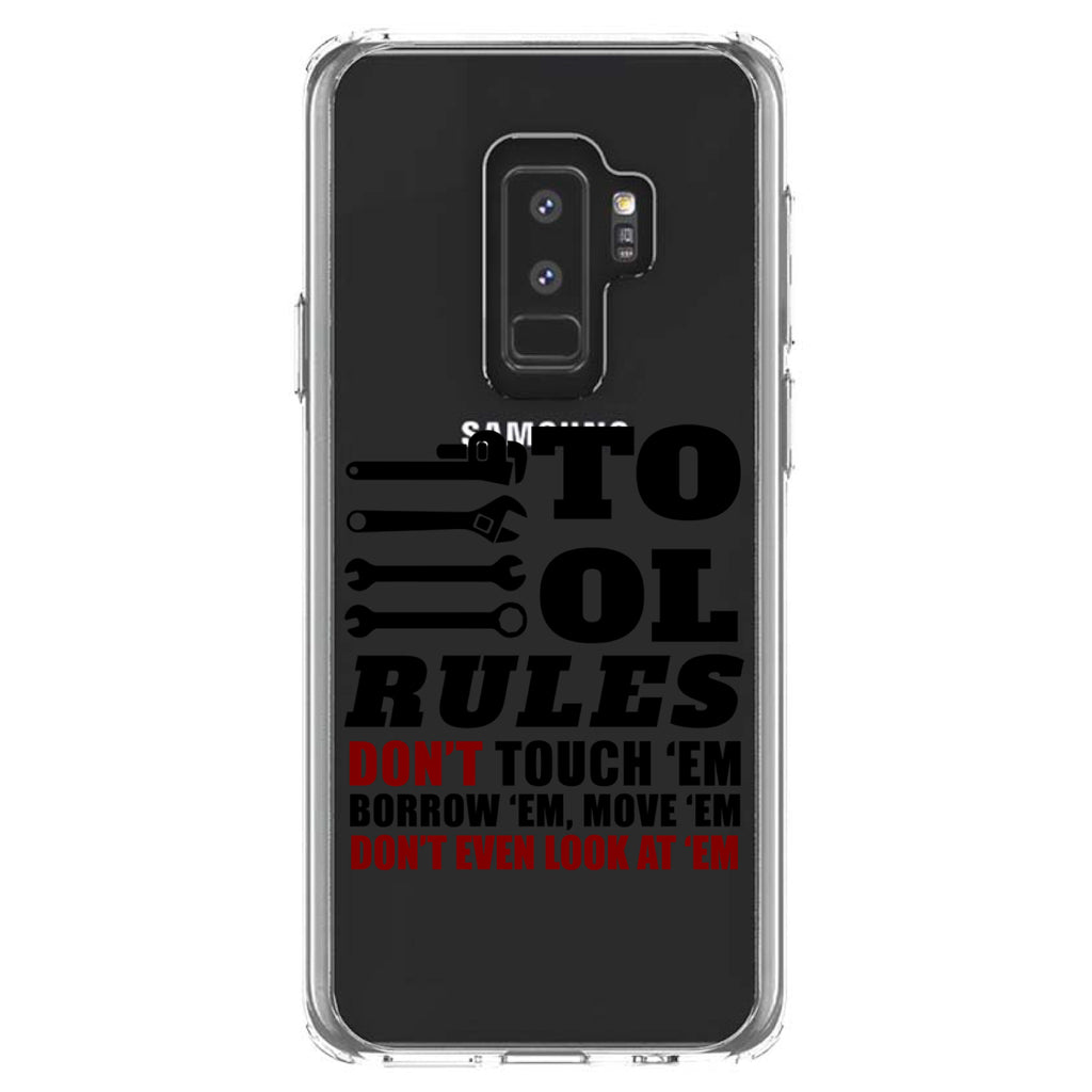 Tool Rules Don't Touch Borrow Move Look Clear Shockproof iPhone Case, view 20