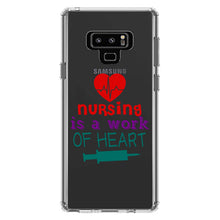 DistinctInk® Clear Shockproof Hybrid Case for Apple iPhone / Samsung Galaxy / Google Pixel - Nursing is a Work of Heart