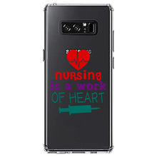 DistinctInk® Clear Shockproof Hybrid Case for Apple iPhone / Samsung Galaxy / Google Pixel - Nursing is a Work of Heart