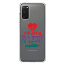DistinctInk® Clear Shockproof Hybrid Case for Apple iPhone / Samsung Galaxy / Google Pixel - Nursing is a Work of Heart