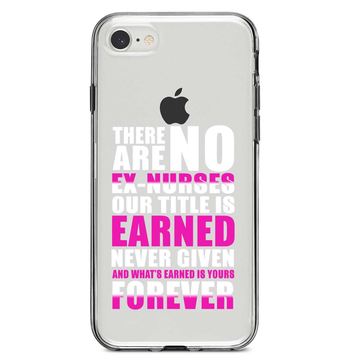 No Ex Nurses Title is Earned Forever Clear Shockproof iPhone Case, view 5