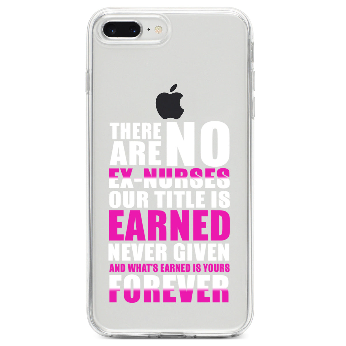 No Ex Nurses Title is Earned Forever Clear Shockproof iPhone Case, view 6