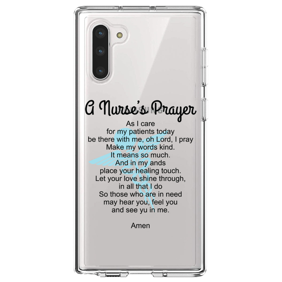 A Nurse's Prayer Clear Shockproof iPhone Case, view 9