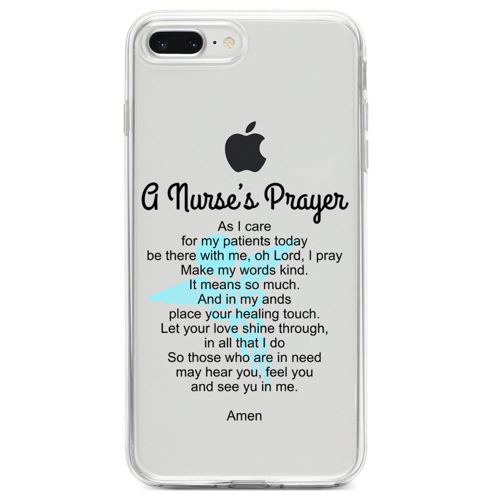 A Nurse's Prayer Clear Shockproof iPhone Case, view 6