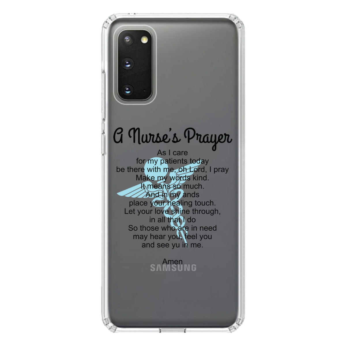 A Nurse's Prayer Clear Shockproof iPhone Case, view 14