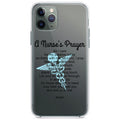 A Nurse's Prayer Clear Shockproof iPhone Case