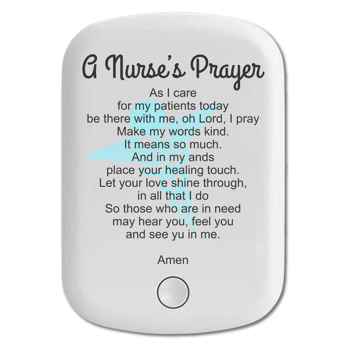 DistinctInk Magnetic Battery Pack, Wireless Portable Charger with USB-C Cable, Compatible with MagSafe iPhone 14 / 13 / 12 Series - A Nurse's Prayer