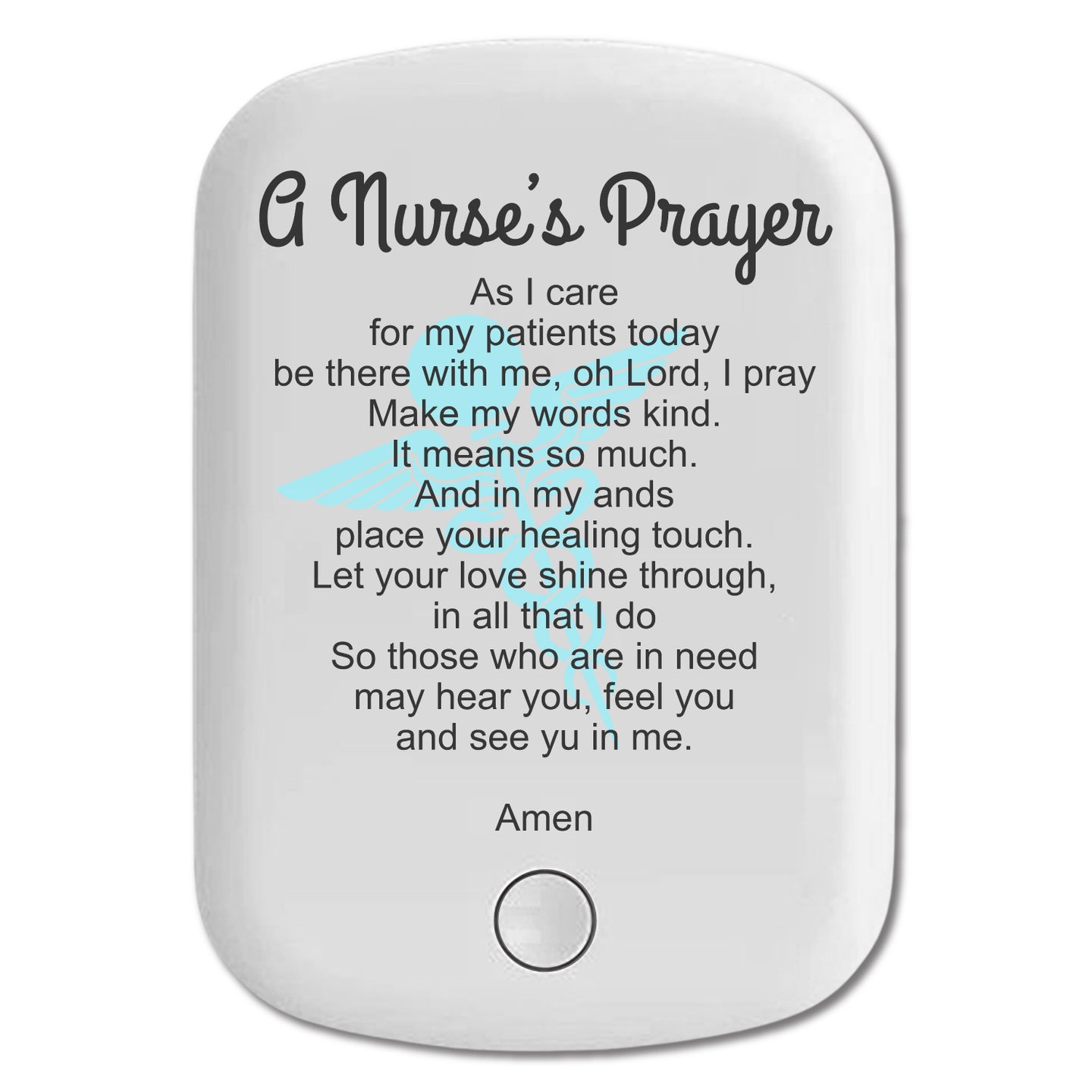 DistinctInk Magnetic Battery Pack, Wireless Portable Charger with USB-C Cable, Compatible with MagSafe iPhone 14 / 13 / 12 Series - A Nurse's Prayer