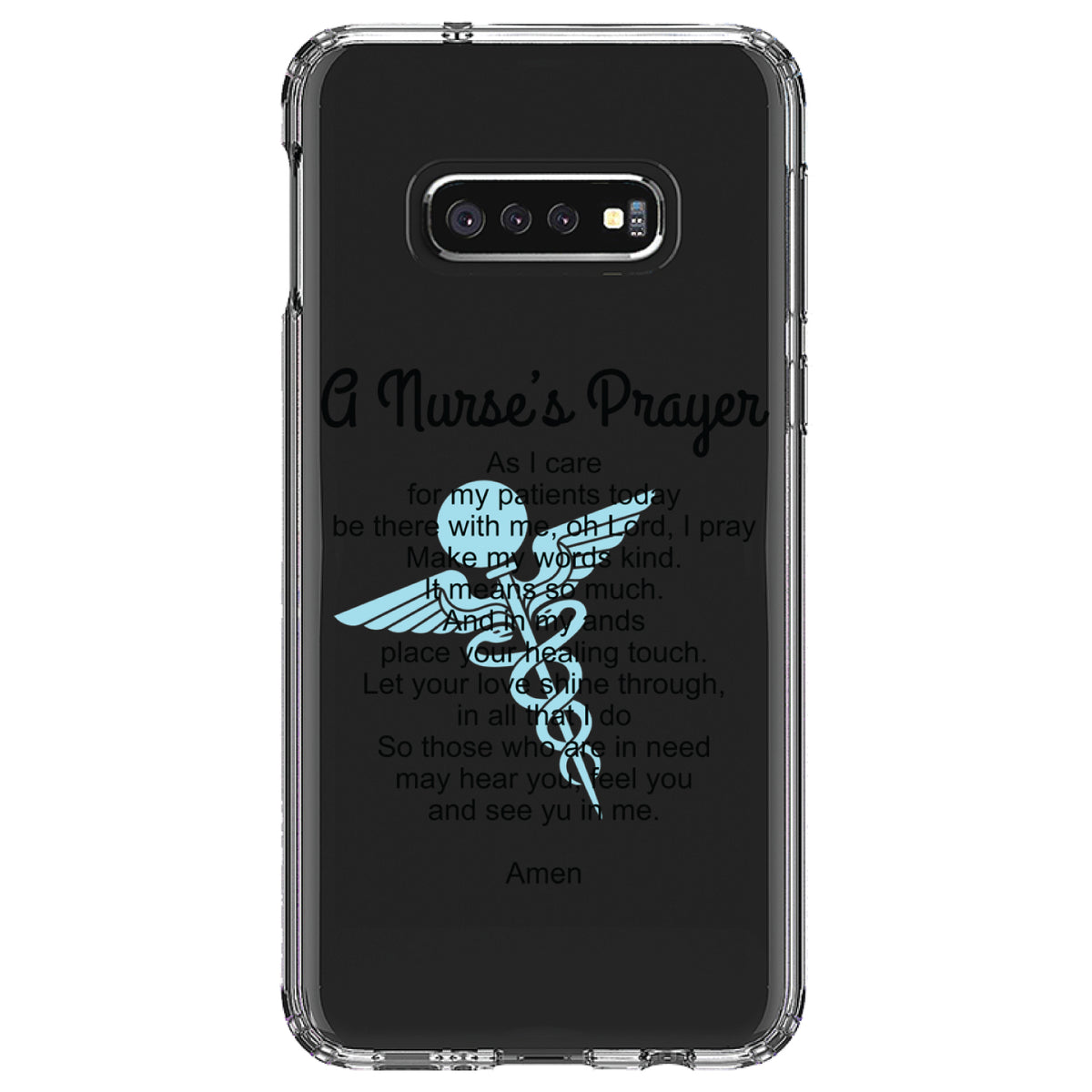 A Nurse's Prayer Clear Shockproof iPhone Case, view 18