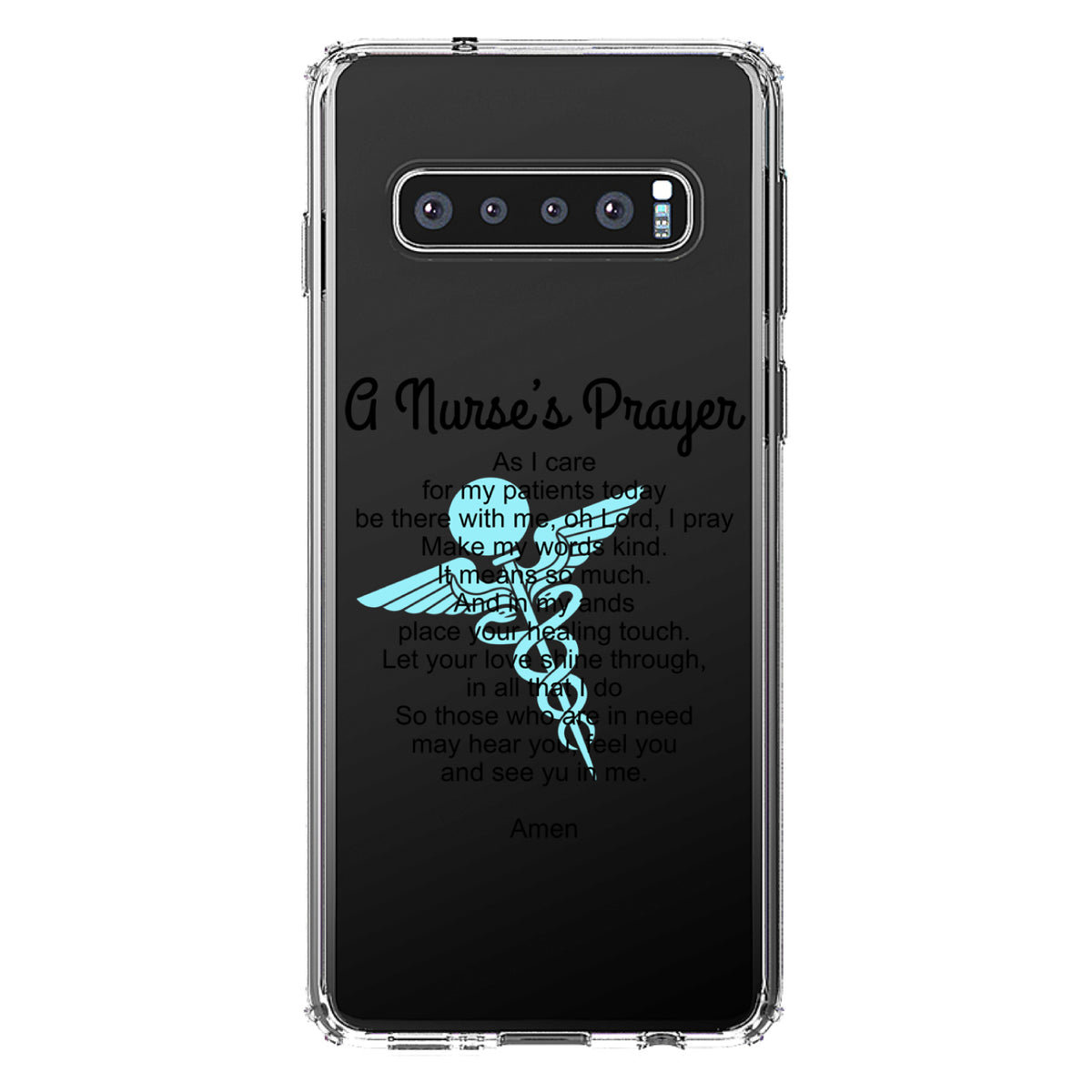 A Nurse's Prayer Clear Shockproof iPhone Case, view 17