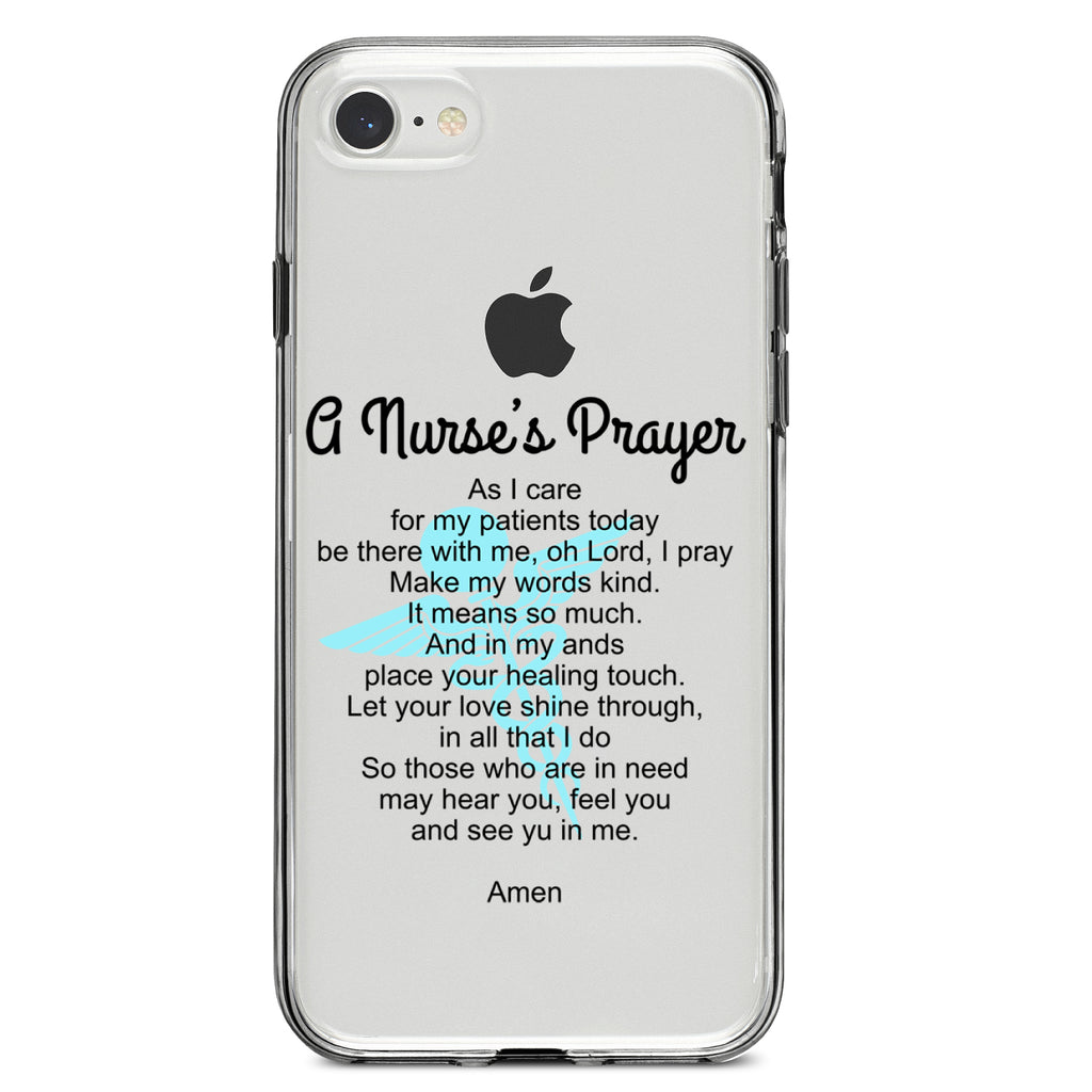 A Nurse's Prayer Clear Shockproof iPhone Case, view 5